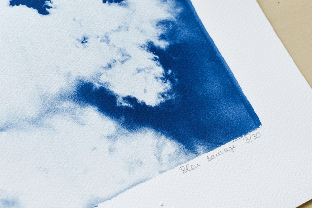 Affiche cyanotype photo du ciel - Lévitation