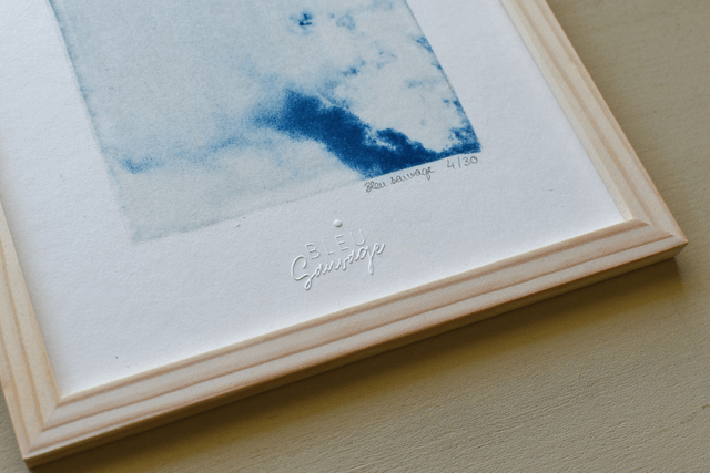 Affiche cyanotype photo du ciel - Lévitation