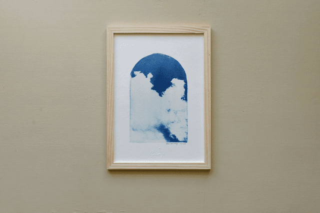 Affiche cyanotype photo du ciel - Lévitation